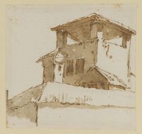 Study of an altana, a covered roof-terrace