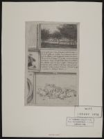 Letter illustrated with sketches of paintings