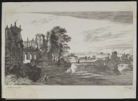 Landscape with buildings