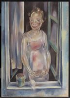 Jeune fille a la fenetre ouverte (Young girl at an open window)