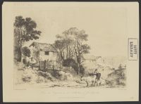 Cowherd by cottage