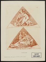 Two triangular compositions - man and a woman with a child (1)  and figure of an old man (2)