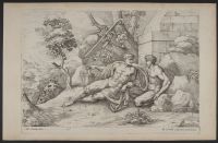 Landscape with nude shepherds