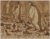 Dante and Virgil passing over the Sea of Traitors