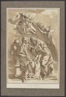 Seated Madonna and child with saints and angels