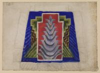 Design for embroidered chair seat (recto)