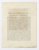 Thomas Wriothesley, the First Earl of Southampton