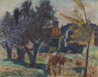 Landscape with Olive Trees and a Chapel