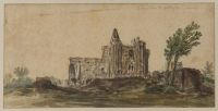 View of the ruins of the abbey at Egmond
