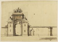 Design for a gateway at Blenheim Palace (recto)