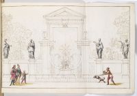 Carapecchia's Pratica delle machine de'Teatri. Architectural backdrop for a theatrical spectacle