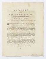 Memoirs of Hopton Haynes, Esq.