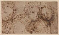 Sheet of studies with female heads