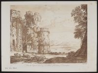 Landscape with classical ruins
