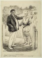A Yorkshire Stonewaller - cartoon for 'Punch'