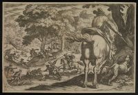 Stag, wolf and hare hunt
