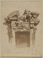 Designs for the pediment above a door