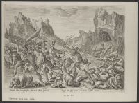 Samson killing the Philistines with a donkey's jawbone