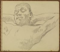 Male head and torso (recto)