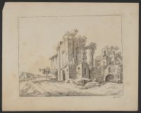Landscape with ruins