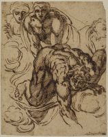 Three figures after Michelangelo's 'Last Judgment'