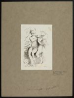 Venus holding Cupid's bow above his head
