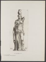 Standing female figure with vase Plate 97 from Signorum veterum icones, 100 plates plus  title-page, of etchings after classical sculpture, dedicated to  Johannes Wtenbogaard and Constantijn Huygens