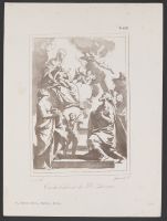 Virgin and Child in glory adored by Saints Cecilia and Andrew