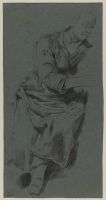 Study of a woman, seated, turned to the right