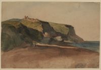 Cliffs and ruined castle by the sea