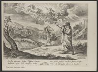 Elijah Taken Up to Heaven. Suddenly a chariot of fire appears  and takes Elijah up to Heaven