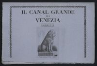 Il Canal Grande di Venezia Descritto da Antonio Quadri - cover  to folder 10
