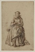 Woman knitting