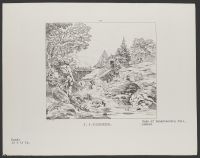 River Landscape with wooden bridge