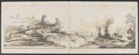 Landscape with river and bridge