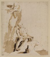 Hermit seated under a tree