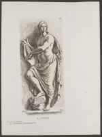 Lyre Player, The Plate 23 from Signorum veterum icones, 100 plates plus  title-page, of etchings after classical sculpture, dedicated to  Johannes Wtenbogaard and Constantijn Huygens