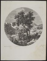 Landscape with trees and figures
