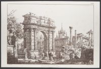 Landscape with classical ruins