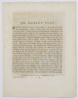 Dr. Robert Plot