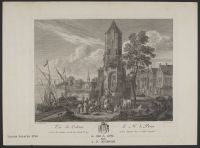 City scene with boats