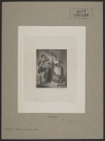 A woman handing a man a ring in an interior