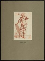 Figure of a man in a leopard-skin holding a pike and a shield