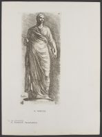 Antique female figure with pipe Plate 32 from Signorum veterum icones, 100 plates plus  title-page, of etchings after classical sculpture, dedicated to  Johannes Wtenbogaard and Constantijn Huygens