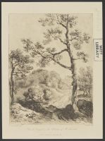 Landscape with tree and church spire