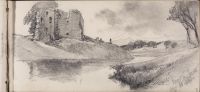 Ruins of a Tower by a River