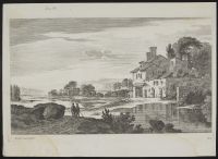 Landscape with figures and buildings