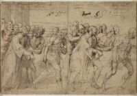 Two Studies for 'Saint Stephen Being Led to His Martyrdom'  (recto)