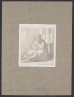 St Thais seated on the ground
