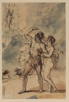 Adam and Eve expelled from Paradise (recto)